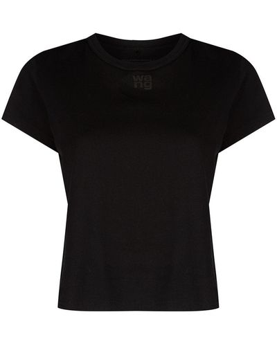 Alexander Wang Logo-Print Short-Sleeve T-Shirt - Black