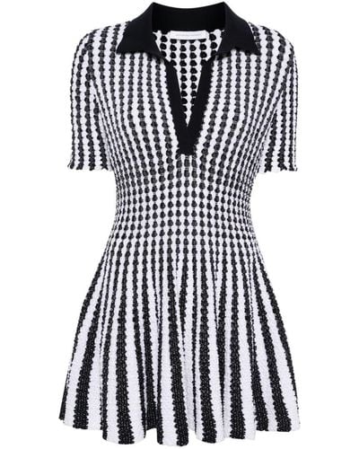 Antonino Valenti Striped Seersucker Mini Dress - Black