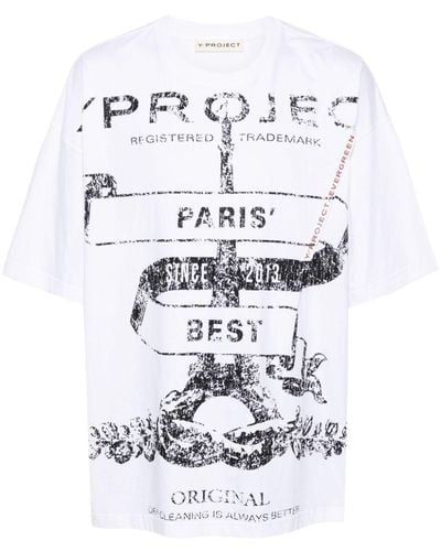 Y. Project Logo-printed Cotton T-shirt - White