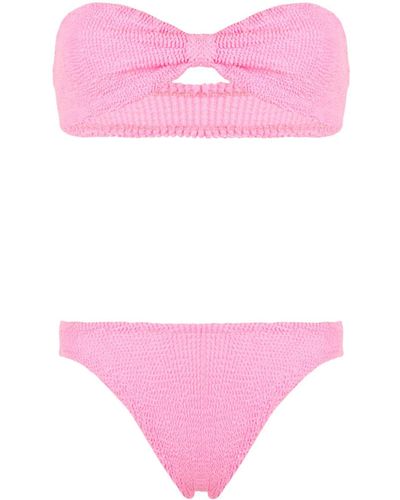 Hunza G Jean Crinkle Bikini Set - Pink