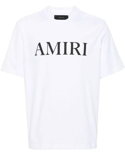 Amiri Rubberised-Logo T-Shirt - White