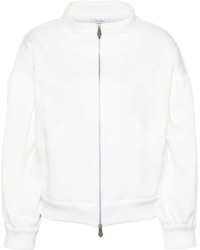 Max Mara Gastone Logo-Jacquard Jacket - White