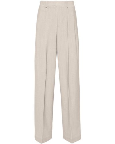 Theory Pleated Wide Trousers - White