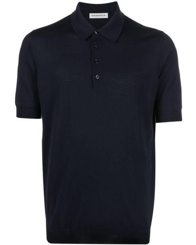 GOES BOTANICAL Merino-Wool Polo Shirt - Blue