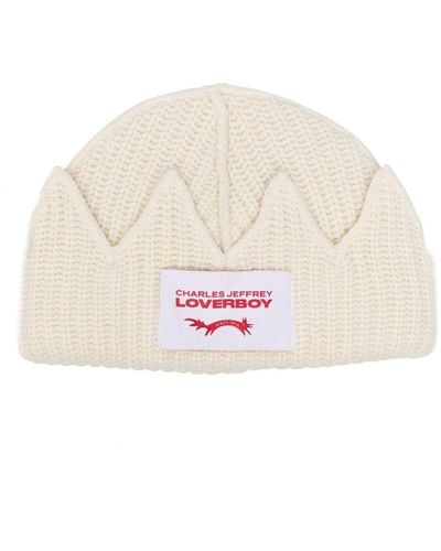Charles Jeffrey Crown Chunky-Knit Beanie - Natural