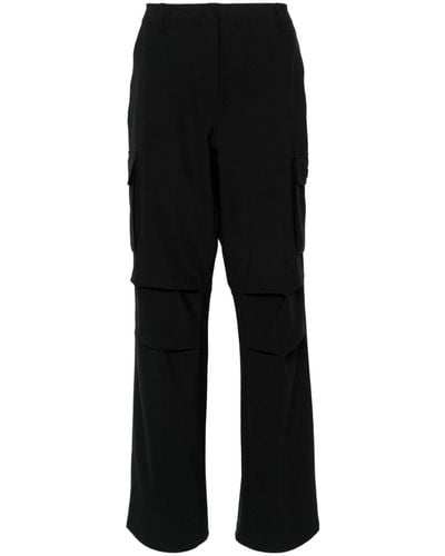 Coperni Logo-Patch Wide-Leg Trousers - Black