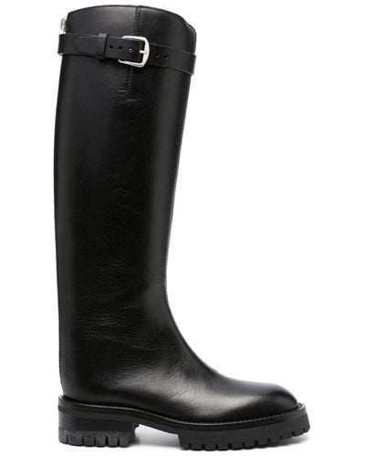 Ann Demeulemeester 65Mm Knee-High Leather Boots - Black