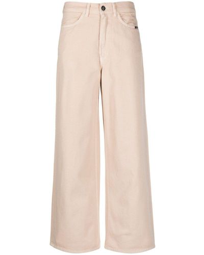 AMISH Wide-Leg High-Waisted Jeans - Natural