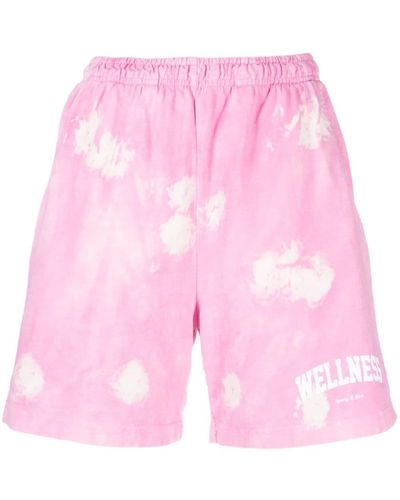 Sporty & Rich Wellness Tie-Dye Shorts - Pink