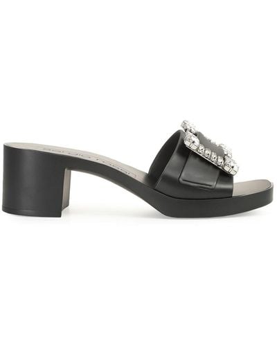Sergio Rossi Sr Jelly 40Mm Buckled Mules - Black