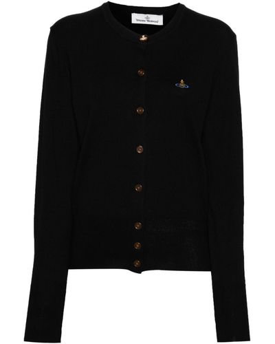 Vivienne Westwood Bea Orb-Logo Cardigan - Black