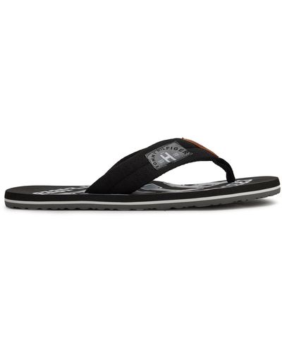Tommy Hilfiger Zehentrenner essential th beach sandal fm0fm01369 black 990 - Schwarz