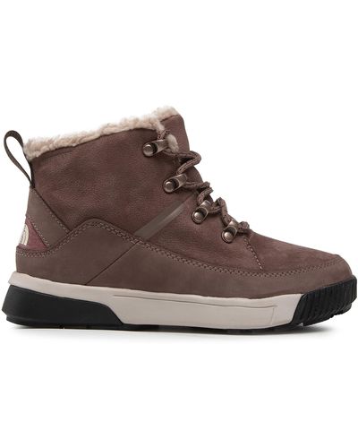 The North Face Schnürstiefeletten sierra mid lace wp nf0a4t3x7t71 deep taupe/wild ginger - Braun
