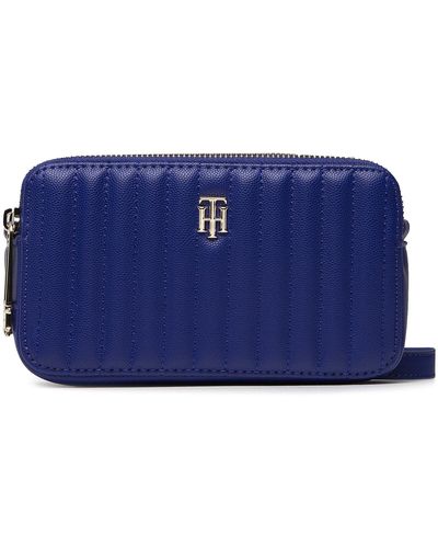 Tommy Hilfiger Handtasche Th Timeless Camera Bag Quilted Aw0Aw13143 C9D - Blau