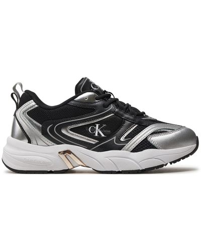 Calvin Klein Sneakers Retro Tennis Low Lace Mh Ml Mr Yw0Yw01381 - Schwarz