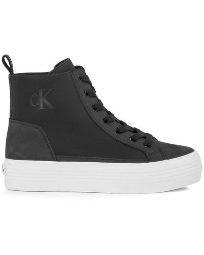 Calvin Klein Sneakers Bold Vulc Mid Flatform Laceup Wn Yw0Yw01270 - Schwarz