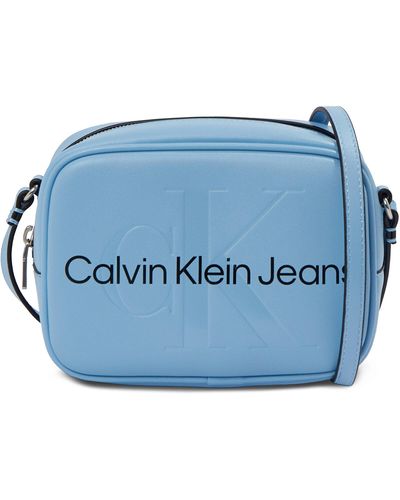 Calvin Klein Handtasche Sculpted Camera Bag18 Mono K60K610275 Shadow Cez - Blau