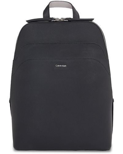 Calvin Klein Rucksack business backpack saffiano k60k611676 ck black/sand pebble beh - Schwarz