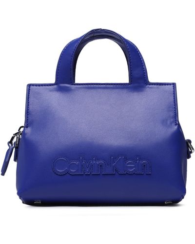 Calvin Klein Handtasche ck neat tote sm k60k610443 cg5 - Blau