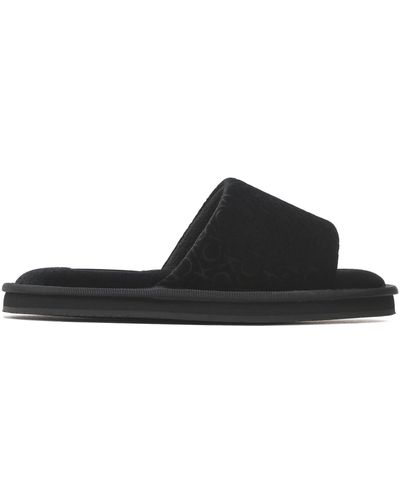 Calvin Klein Hausschuhe slipper flatform sandal vel hw0hw01540 ck black beh - Schwarz