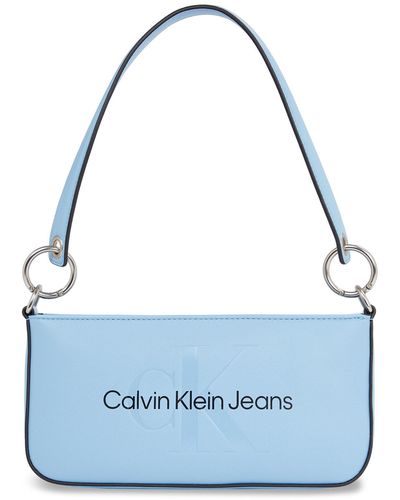 Calvin Klein Handtasche Sculpted Shoulder Pouch25 Mono K60K610679 Shadow Cez - Blau
