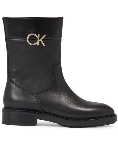 Calvin Klein Stiefeletten rubber sole ankle boot w/hw hw0hw01703 ck black beh - Schwarz