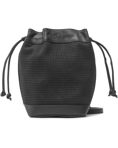 Calvin Klein Handtasche re-lock drawstring bag sm perf k60k610636 bax - Schwarz