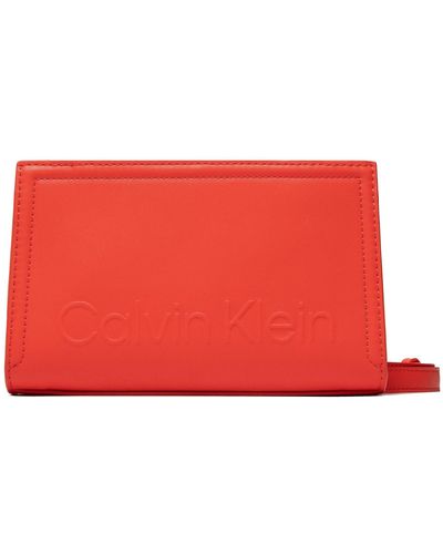Calvin Klein Handtasche minimal hardware crossbody k60k609846 snx - Rot