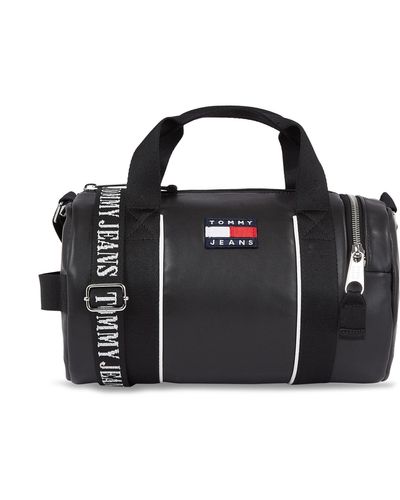 Tommy Hilfiger Handtasche Tjw Heritage Barrel Bag Aw0Aw15431 - Schwarz