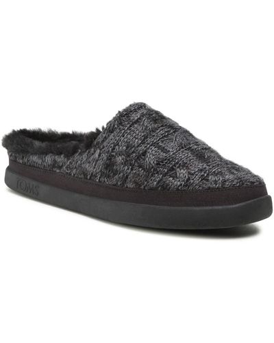 TOMS Hausschuhe sage 10018790 black chunky cable - Schwarz