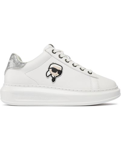 Karl Lagerfeld Sneakers kl62530n white lthr w/silver 01s - Weiß
