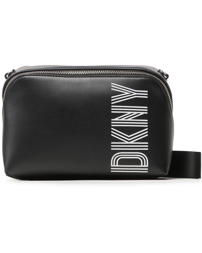 DKNY Handtasche tilly camera bag r31ezh47 black/silver bsv - Schwarz