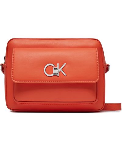 Calvin Klein Handtasche re-lock camera bag w/flap k60k611083 sa3 - Rot