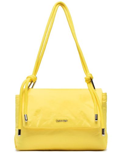 Calvin Klein Handtasche Roped Shoulder Bag K60K609407 Magnetic Zbe - Gelb