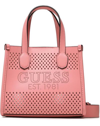 Guess Handtasche katey perf (wh) mini bags hwwh87 69760 pin - Pink