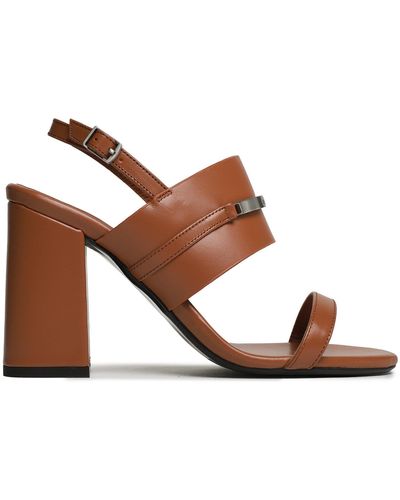 Calvin Klein Sandalen block hl sandal hw0hw01612 cognac gp4 - Braun