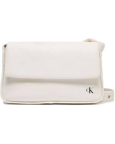 Calvin Klein Handtasche block flap pu k60k611467 bright white yaf - Weiß