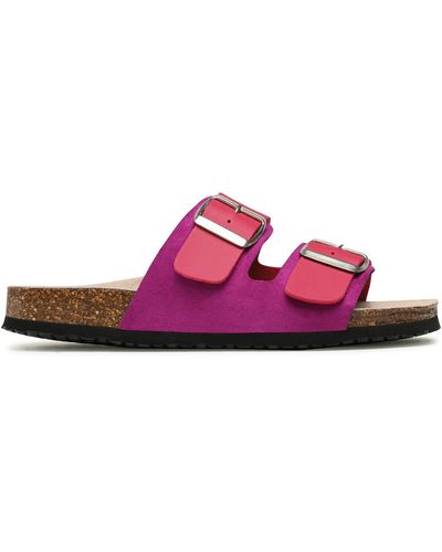 Surface Project Pantoletten two buckle fuchsia - Pink