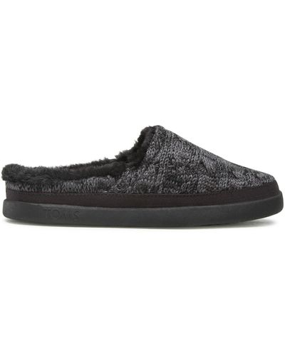 TOMS Hausschuhe sage 10018790 black chunky cable - Schwarz