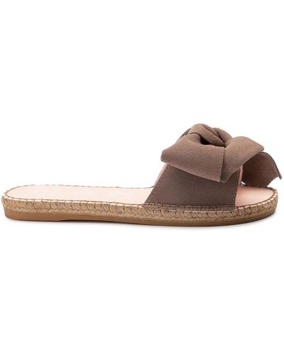 Manebí Espadrilles sandals with bow k 1.9 j0 taupe suede - Braun