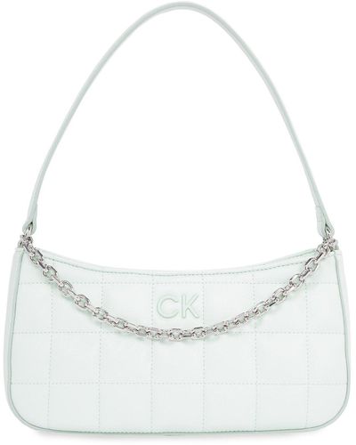 Calvin Klein Handtasche ck square quilt k60k612017 milky green lia - Weiß