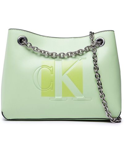 Calvin Klein Handtasche sculpted shoulder bag24 chain k60k609767 lt6 - Grün