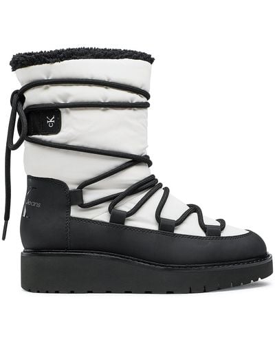 Calvin Klein Schneeschuhe plus snow boot yw0yw00731 bright white yaf - Schwarz