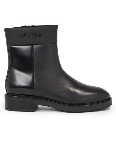 Calvin Klein Stiefeletten rubber sole ankle boot lg wl hw0hw01700 ck black beh - Schwarz