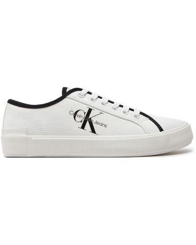 Calvin Klein Sneakers Skater Vulcanized Low Cs Ml Mr Yw0Yw01453 Weiß - Grau