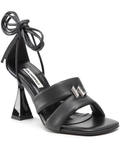 Karl Lagerfeld Sandalen kl32020 black lthr - Schwarz