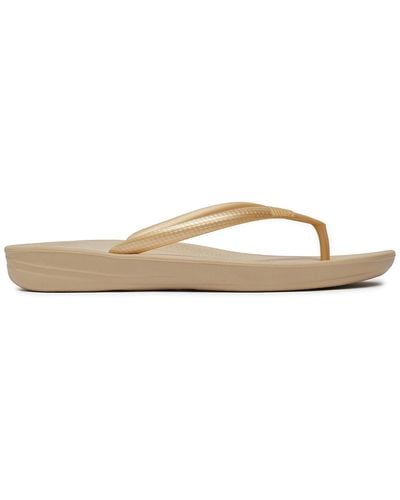 Fitflop Zehentrenner iqushion e54 gold 010 - Braun
