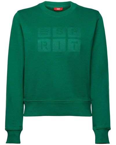 Esprit Sweatshirt Met Logoborduursel - Groen