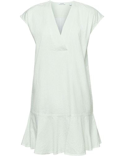 Esprit Mouwloze Mini-jurk Met Peplum - Wit