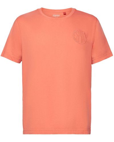 Esprit T-Shirt mit Sticklogo - Pink